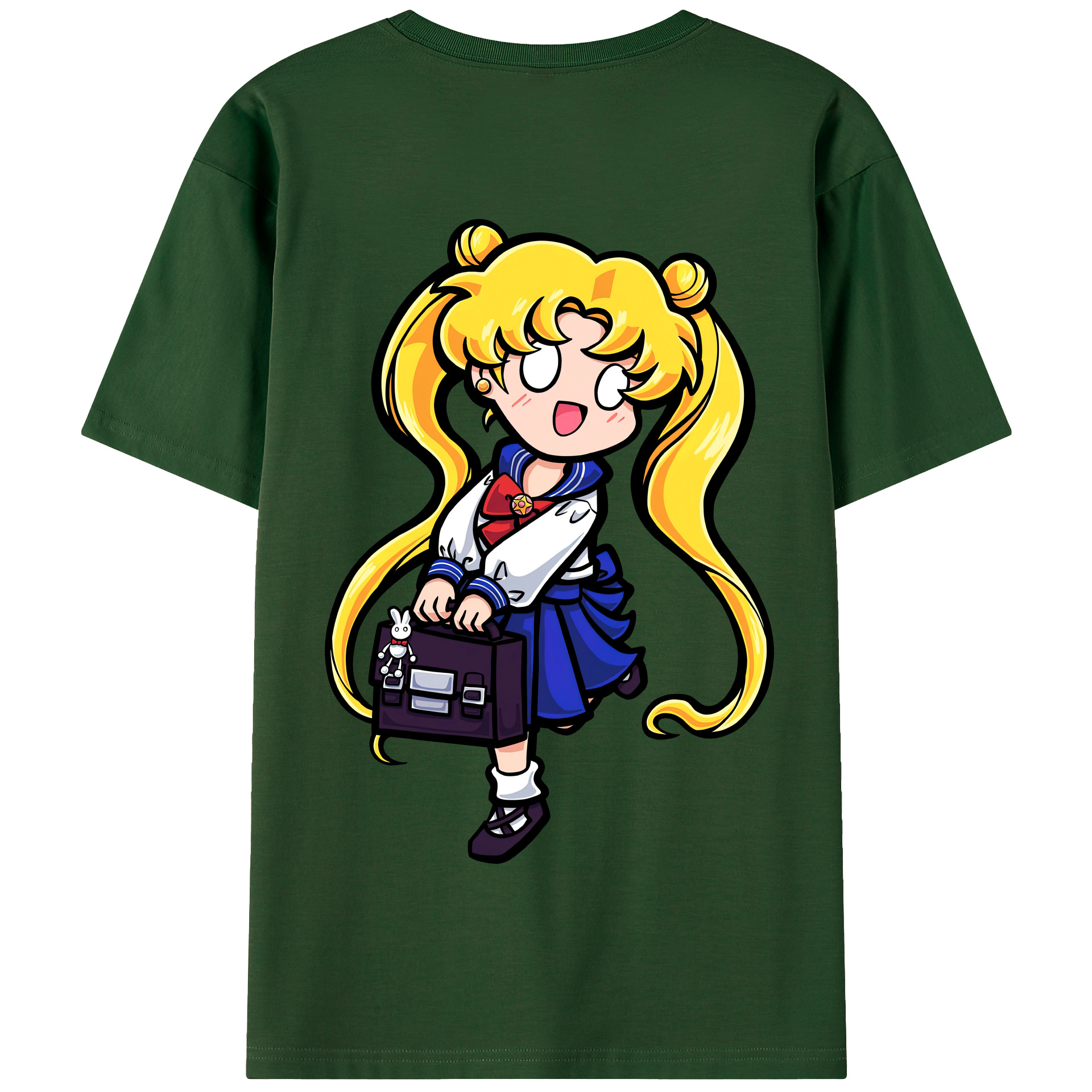 （画像用） 美少女戦士セーラームーン 愛野 美奈子 あいの みなこ Sailor Moon Aino Minako 綿100％半袖Tシャツ（背面プリント）